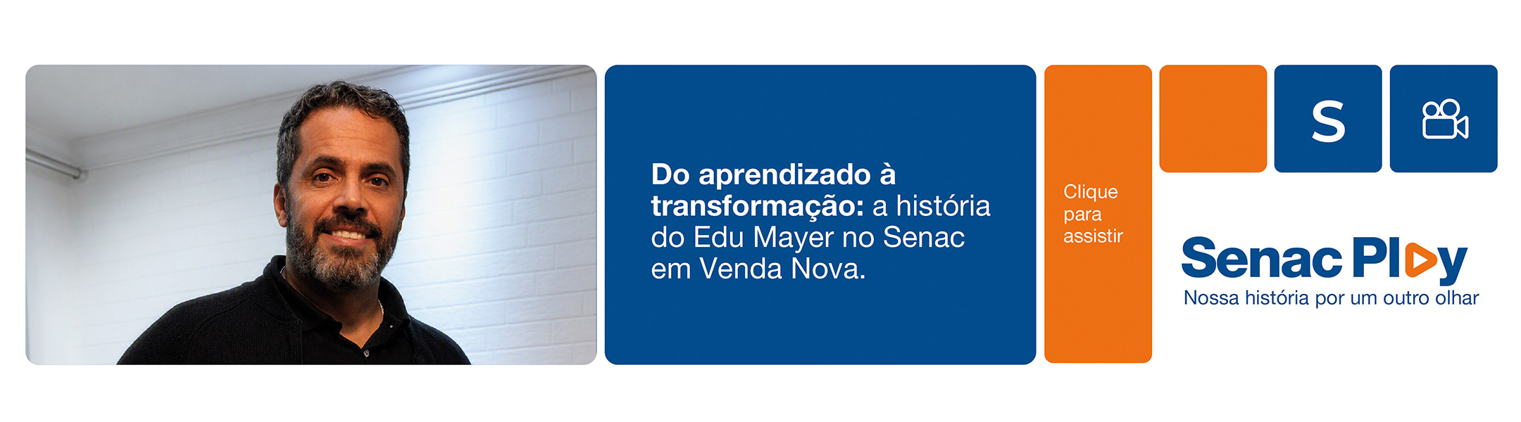 Solidariedade que transforma vidas. Conheça a história do Edu Mayer e sua trajetória no Senac em Venda Nova